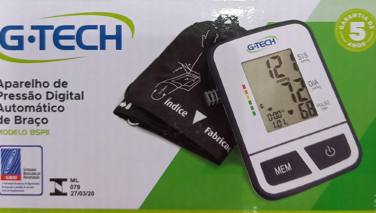 Aparelho de Pressao Digital Automatico de Braco BSP11 G-TECH...