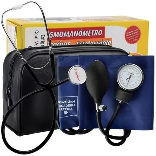 Esfigmomanômetro nylon fecho velcro com estetoscópio Infanti