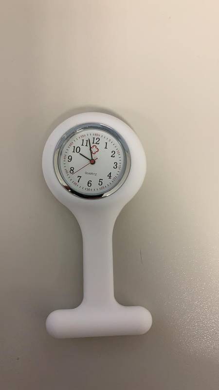 Relógio para enfermagem de lapela Modelo RL100 Bioland - Branco
