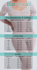 Modelador meia coxa abertura frontal alça colchete Biocrystal  - Nude