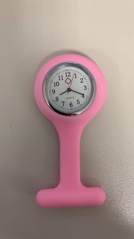 Relógio para enfermagem de lapela Modelo RL100 Bioland - Rosa