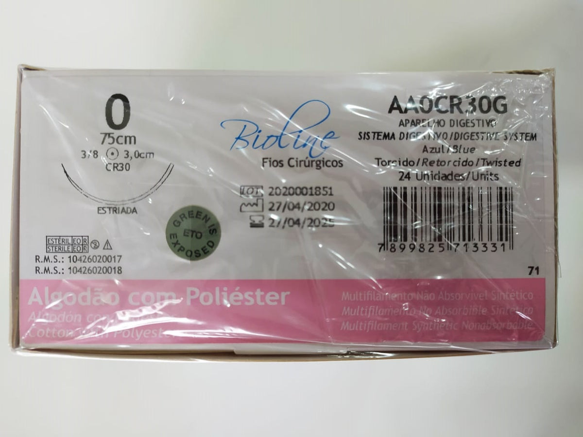 Algodão 0 ag3/8 cil3,0-75cm cx c/24 unid L 202306693 V 16/10...