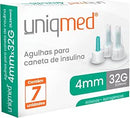 Agulhas para Caneta de Insulina 4mm x 32G (0.23mm) - Caixa c...