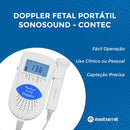 Monitor Cardíaco Doppler Fetal Portátil Sonosound Contec