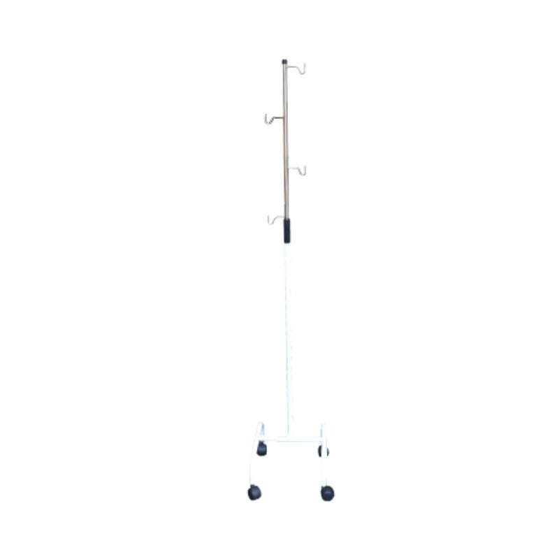 Suporte de Soro Hospitalar Com Regulagem e Rodízios Esmaltado  Metal Solution