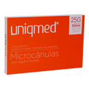 Microcânulas 25g x50mm com agulha auxiliar 23G  Uniqmed
