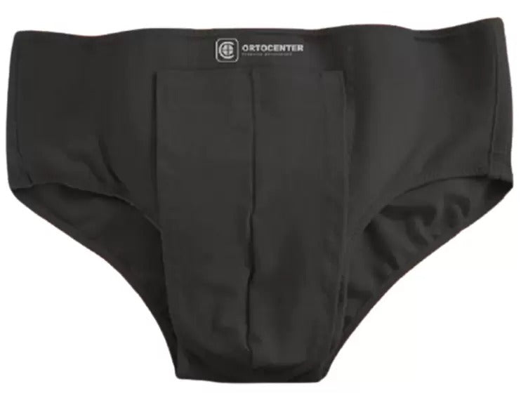 Cueca para hérnia inguinal dupla  Ortocenter - M - Preta
