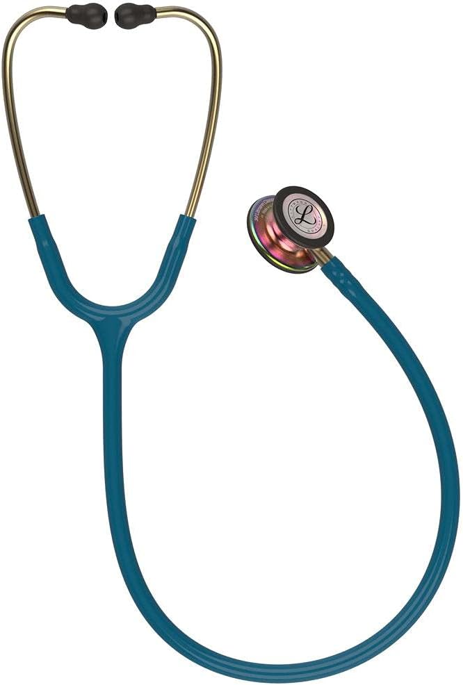 Estetoscopio Littmann Classic III Ref 5807 Azul Caribe com Rainbow 3M