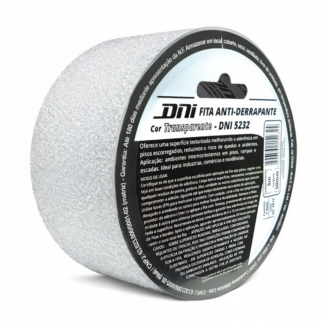 FITA  ANTI-DERRAPANTE TRANSPARENTE  50MM X 5M DNI