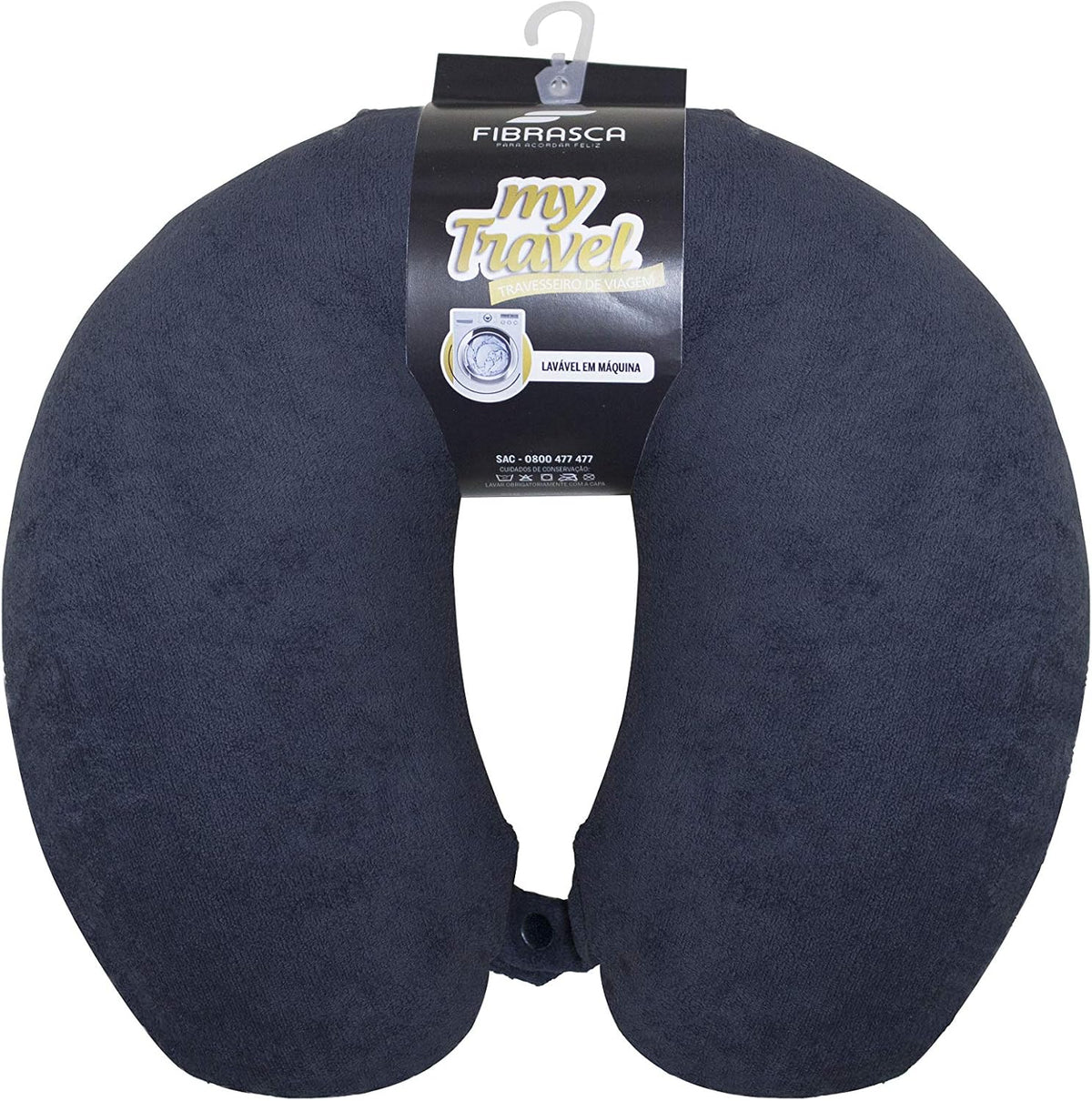 Apoio Cervical My Travel fibra Fibrasca - Preto