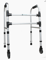 Andador Fixo 2 Barras 100kg Infantil com Rodas Natural Seque...