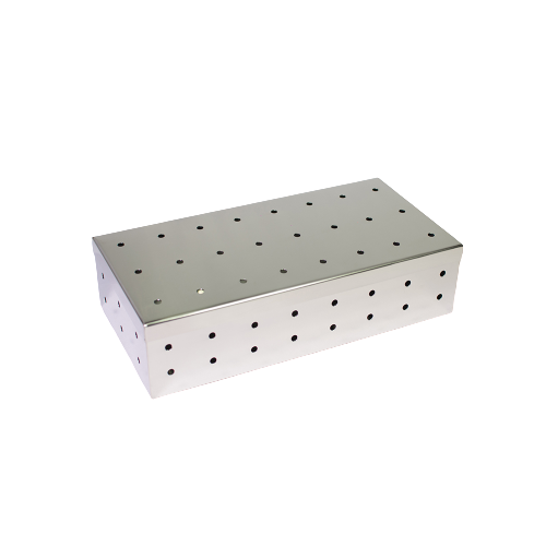 Estojo Inox 18 x 08 x 03 cm Perfurado Açonox