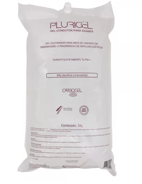 Gel condutor para ultrassom plurigel bag 2kg Carbogel