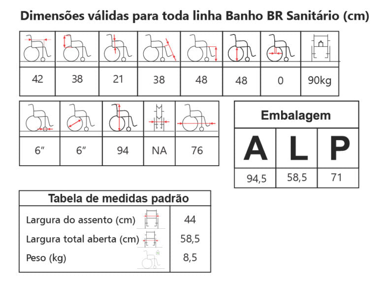 Cadeira de Banho Br sanitário  Jaguaribe