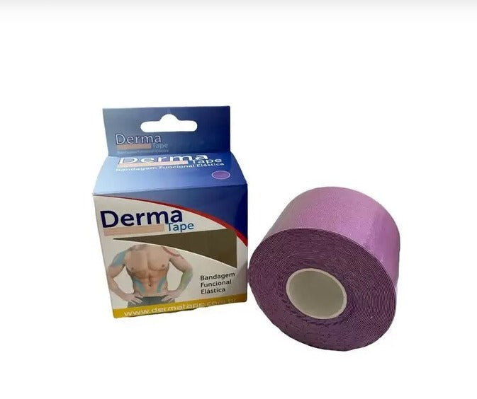 Bandagem funcional elástica 5cm x 5 m - Dermatape - Lilás