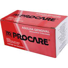 Agulha gengival c/100 unid Procare - 27G longa