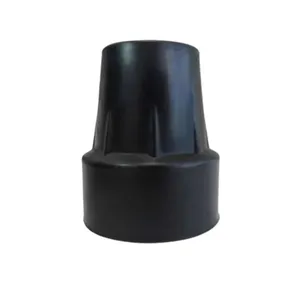 Ponteira preta 19mm para Muleta e bengala Dellamed