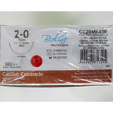 Categut Cromado 2-0 ag1/2 cil4,0-75cm cx c/24 unid Bioline