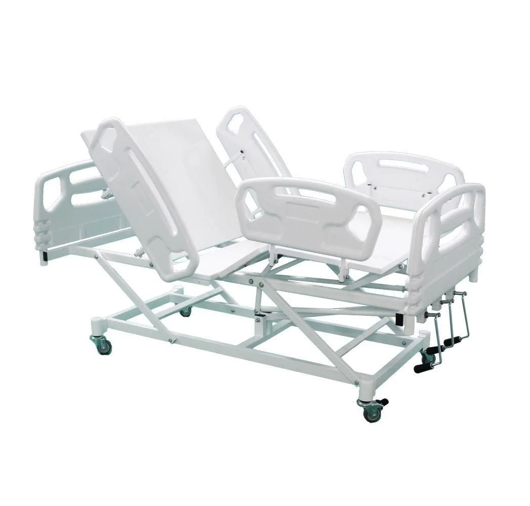 Cama hospitalar Fowler Luxo, com rodas e com 3 movimentos por Manivela High Tech