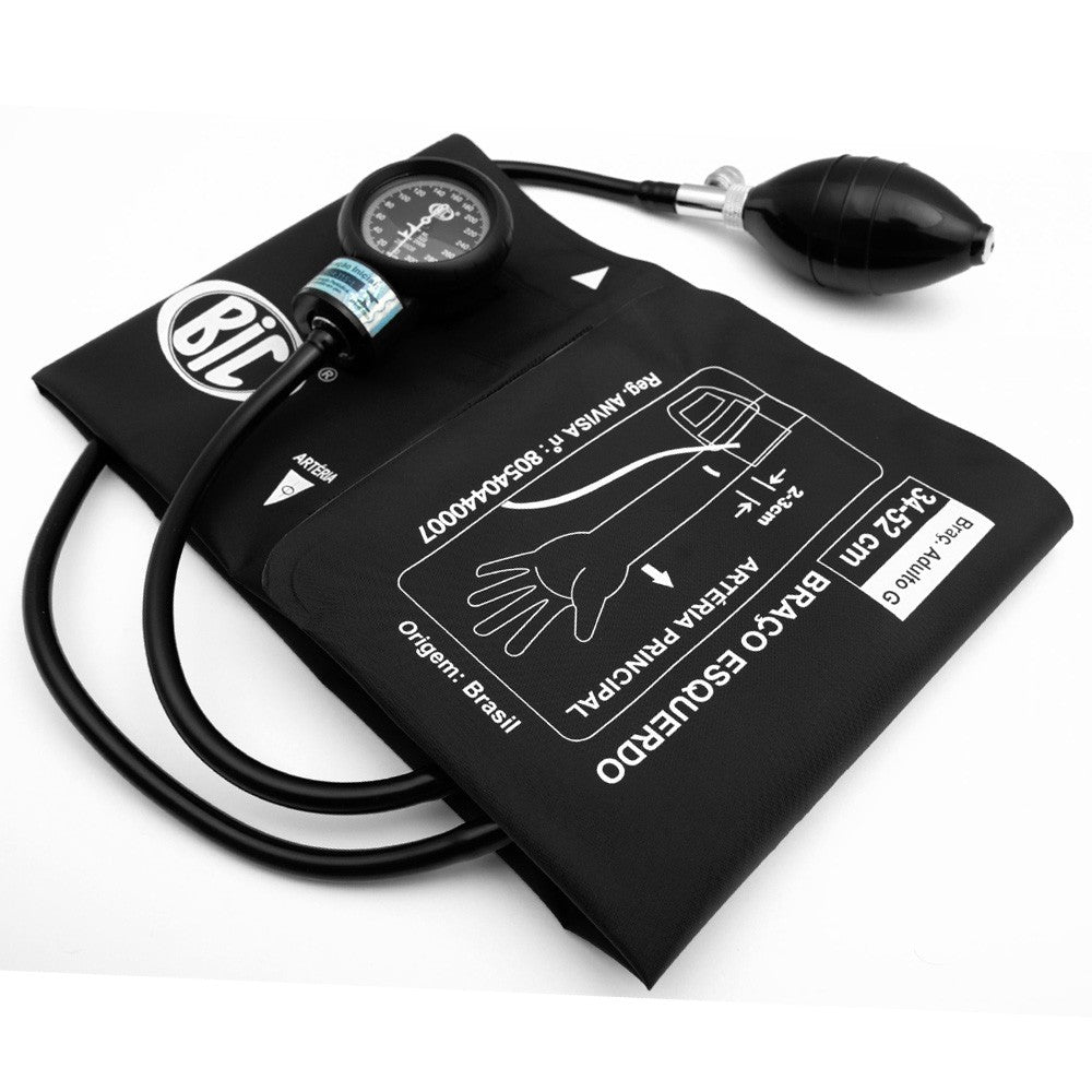 Aparelho de Pressão Adulto Fecho Velcro New Innova Plus Preto  BIC DIAGNÓSTICO