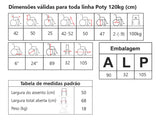 Cadeira de rodas Poty Preta rodas 24 inj antifuro Cinza - Jaguaribe