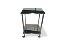 Mesa Auxiliar 2 Prateleiras em inox Com Rodízio 40X60X80 Metal Solution